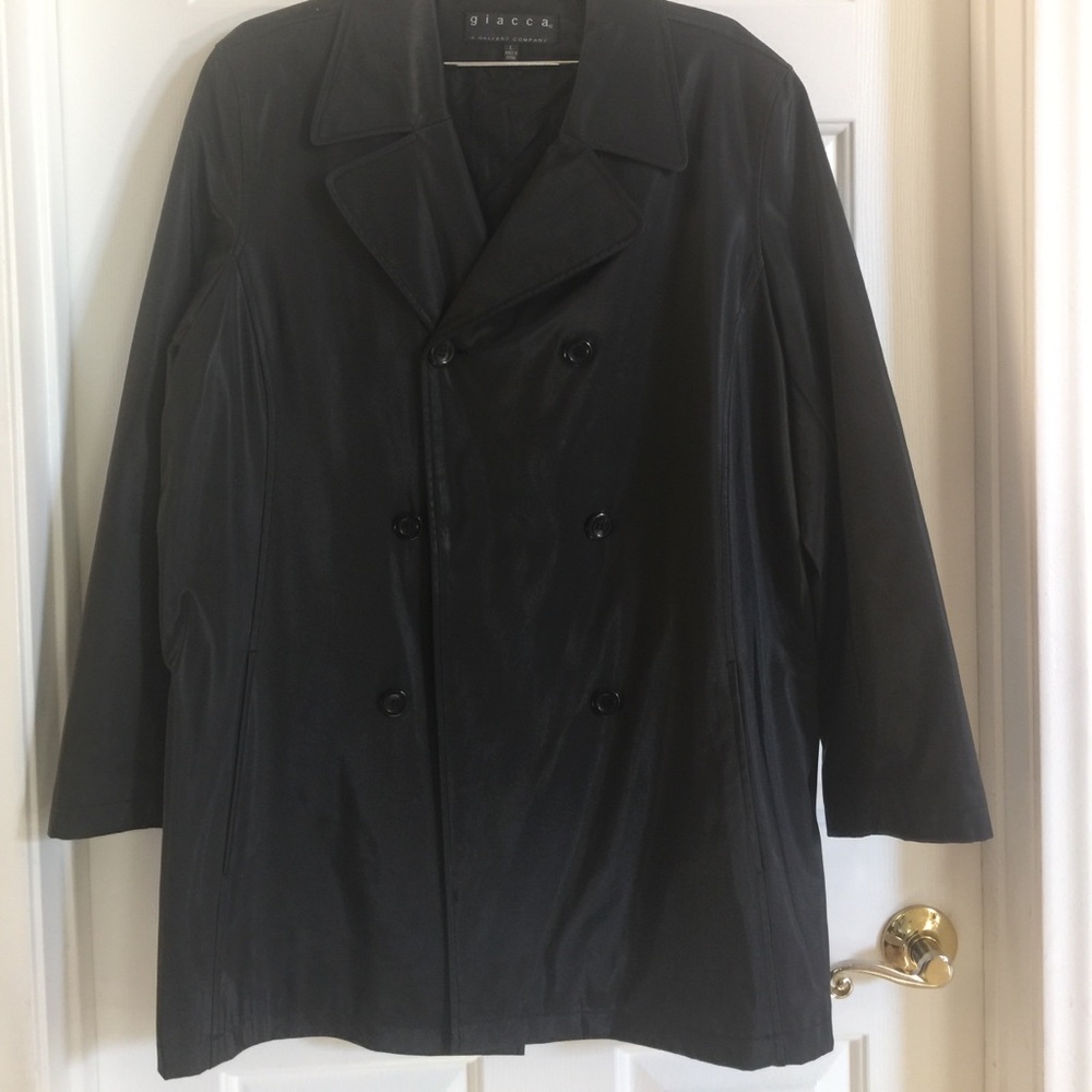Giacca black trench coat jacket